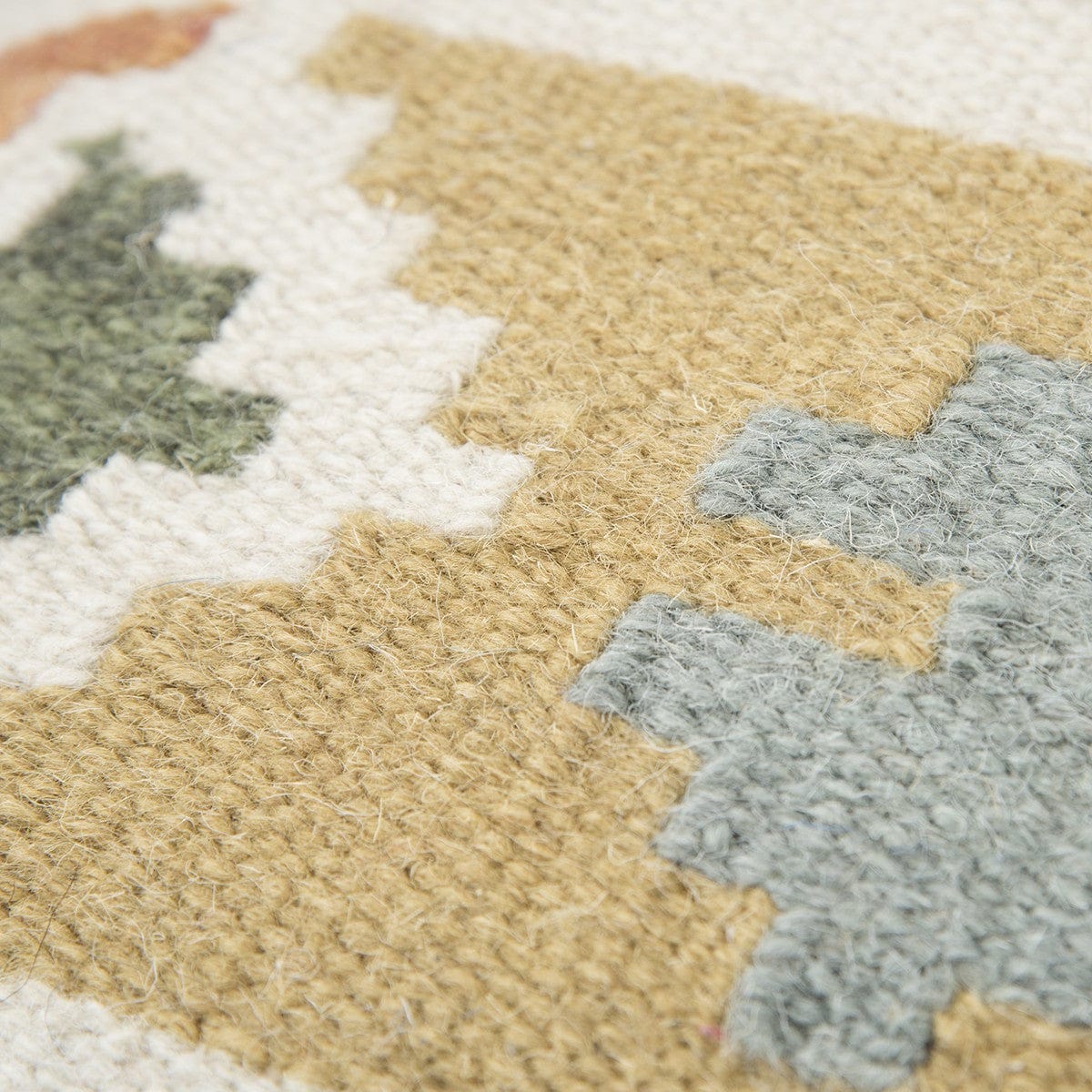 Beige Brown Southwestern Motif Throw Pillow