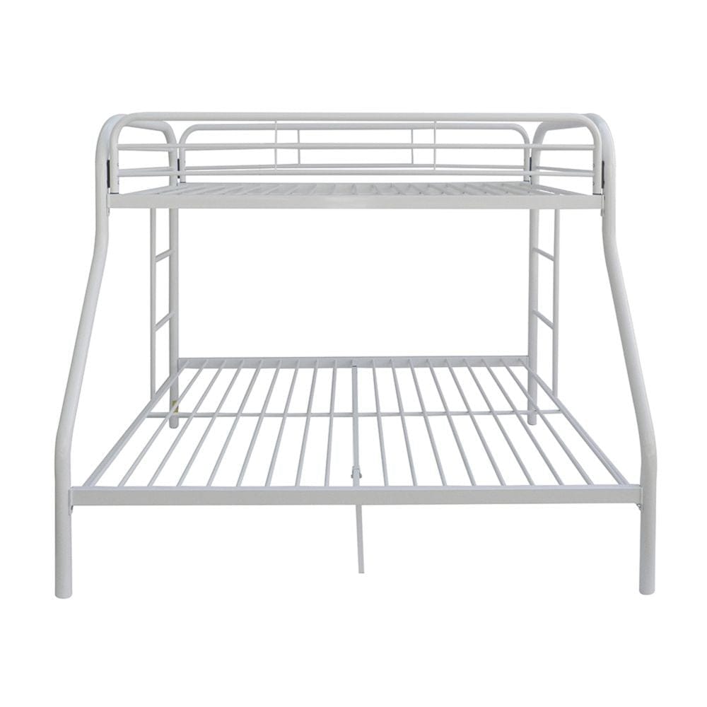 White Twin Over Full Size Bunk Bed