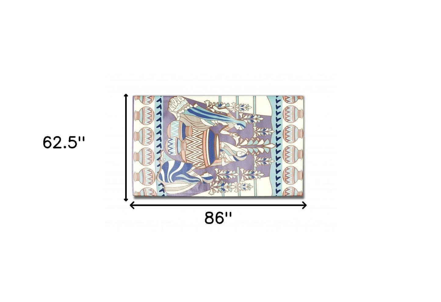 5' X 7' Muted Purple And Orange Abstract Area Rug