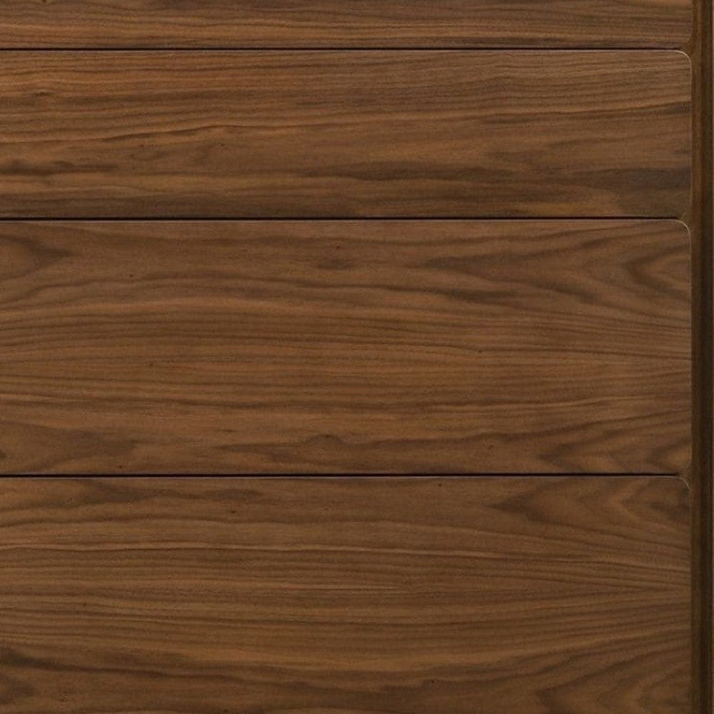35" Walnut Solid Wood Five Drawer Standard Chest
