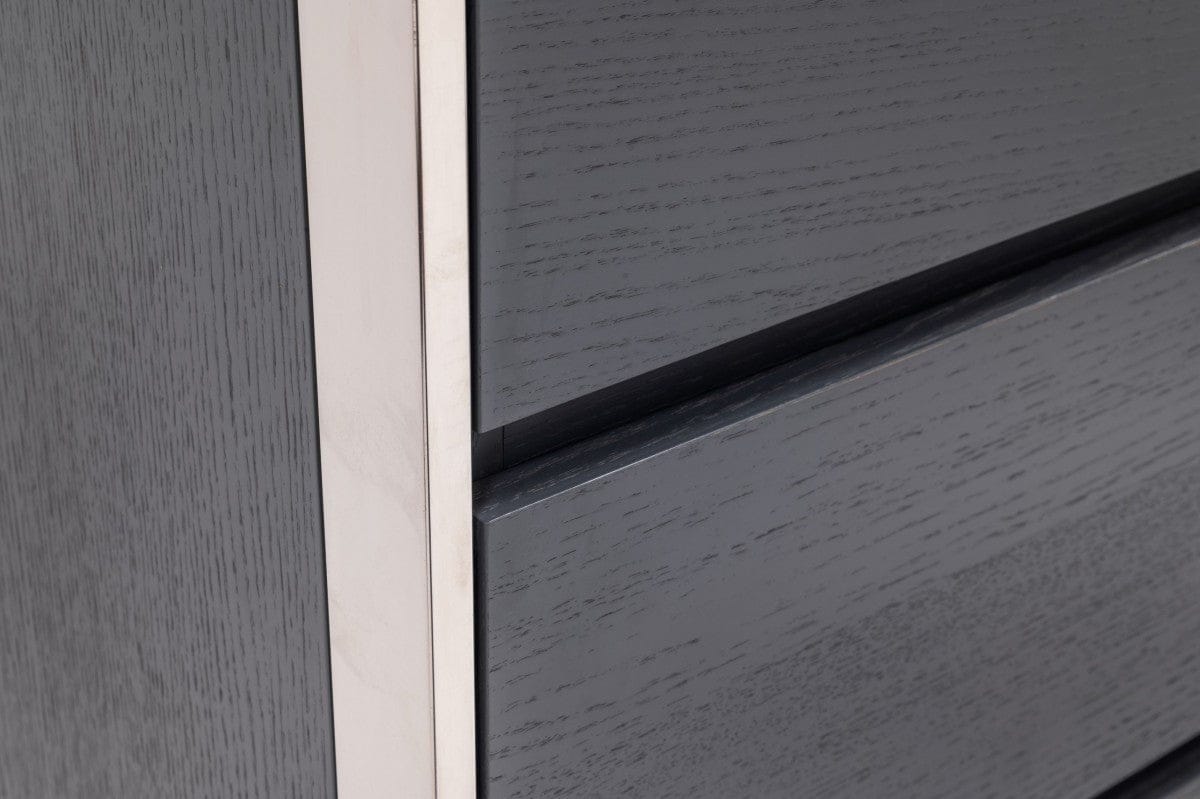 30" Grey Manufactured Wood Five Drawer Standard Chest