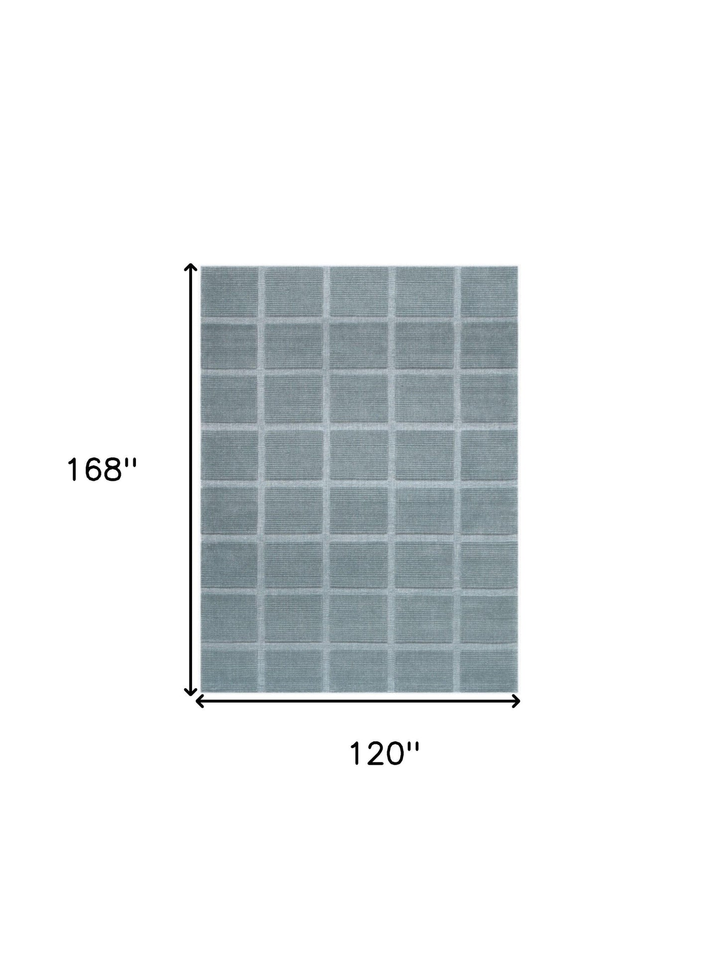 10' X 14' Blue Geometric Handmade Area Rug