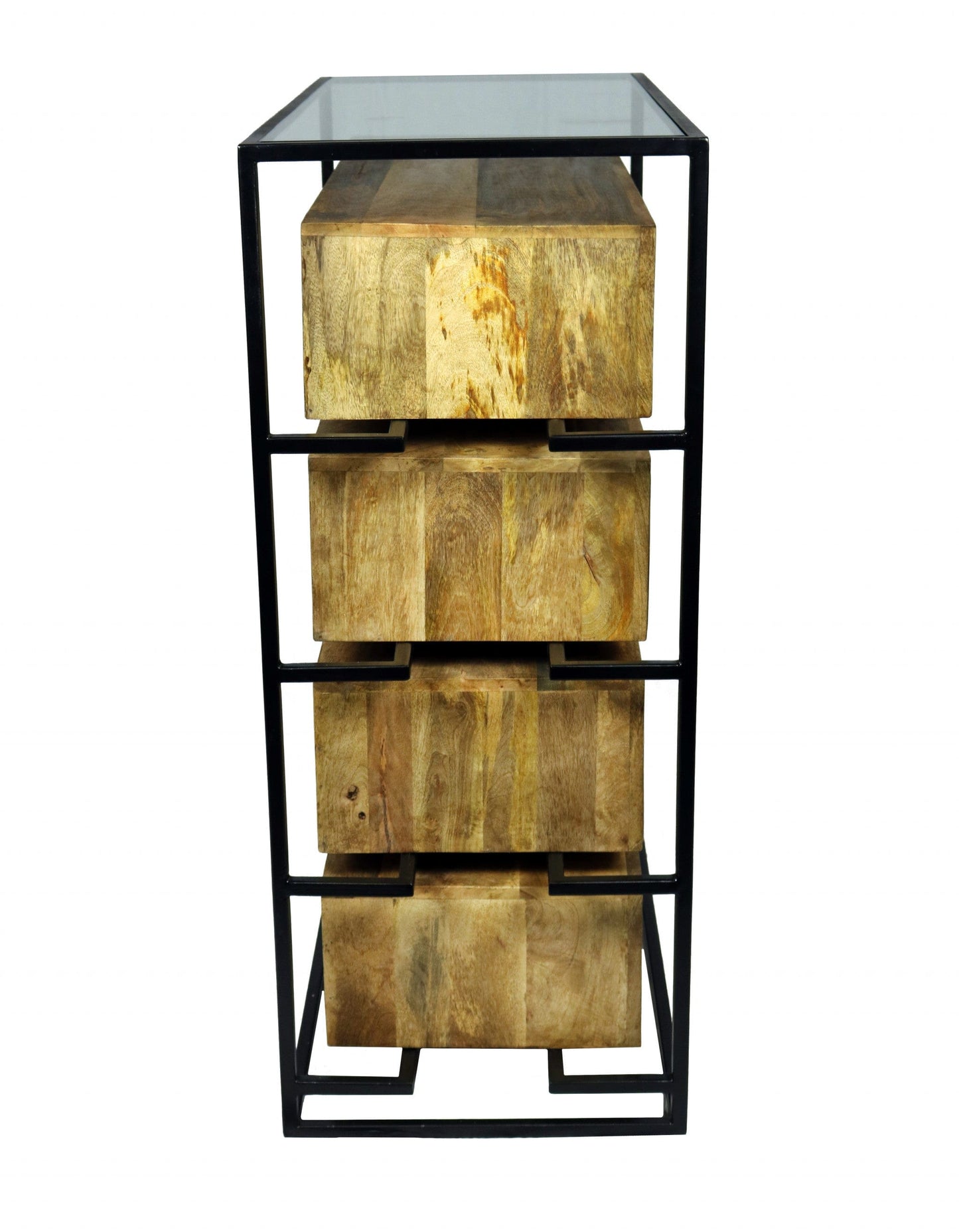 41" Natural Solid Wood Four Drawer Standard Chest