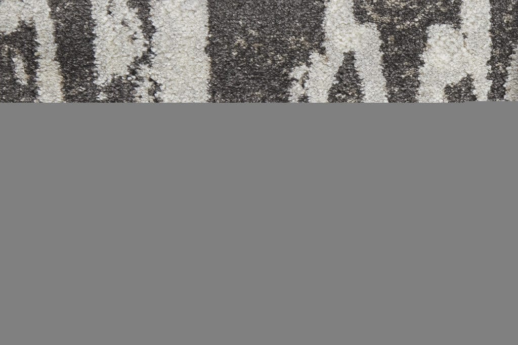 2' X 3' Ivory Brown And Gray Abstract Power Loom Stain Resistant Area Rug