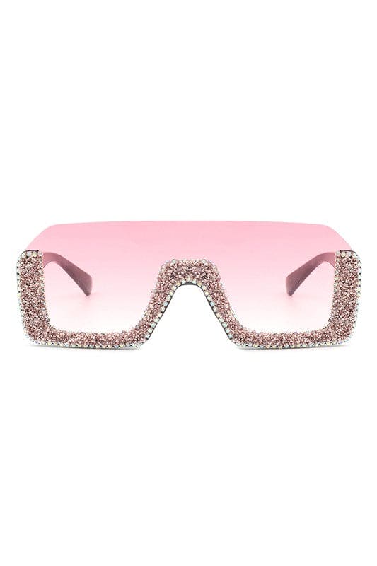 Square Half Frame Oversize Fashion Sunglasses