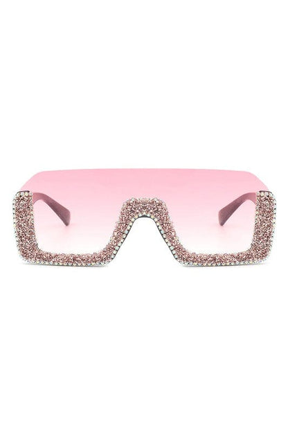 Square Half Frame Oversize Fashion Sunglasses
