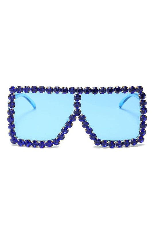 Women Square Oversize Rhinestone Sunglasses
