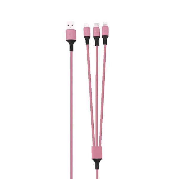 Rainbow 3-Port Long Charging Cable - 4ft
