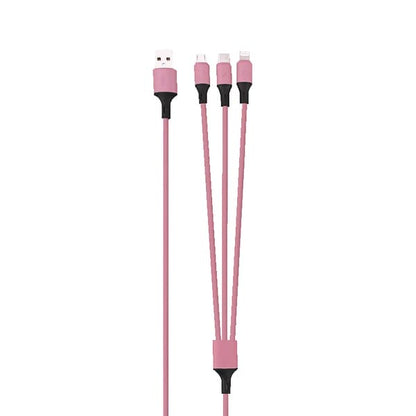 Rainbow 3-Port Long Charging Cable - 4ft