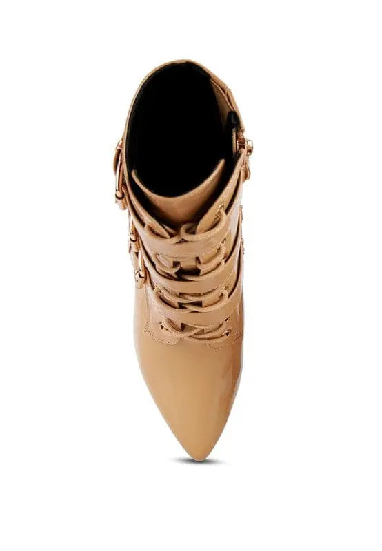 High Heeled Patent PU Stiletto Boot - Image #18