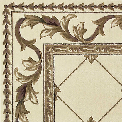 1' X 2'  Polypropylene Ivory Area Rug - Image #6