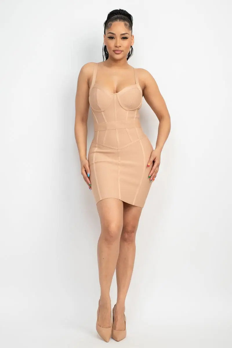 Sweetheart Wide Strap Bandage Dress - Image #2