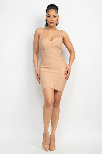 Sweetheart Wide Strap Bandage Dress - Image #2