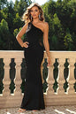One-Shoulder Sleeveless Maxi Dress - Image #4