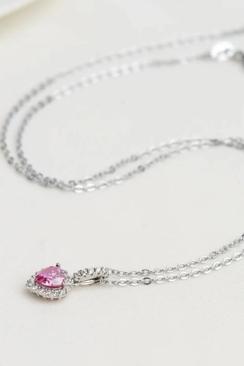 1 Carat Moissanite Heart Pendant Necklace - Image #5