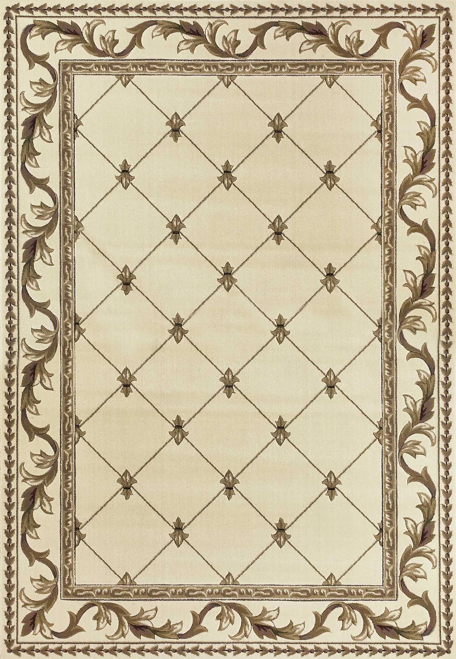1' X 2'  Polypropylene Ivory Area Rug - Image #9