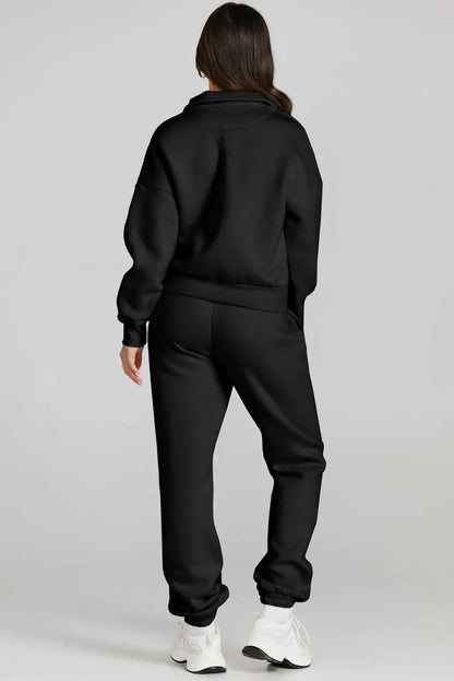 Quarter Zip Top and Drawstring Pants Active Set - Image #5