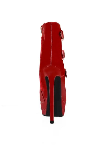 High Heeled Patent PU Stiletto Boot - Image #11