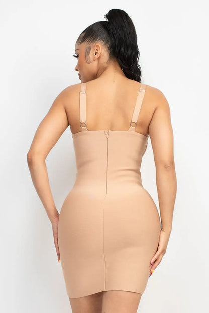 Sweetheart Wide Strap Bandage Dress - Image #5