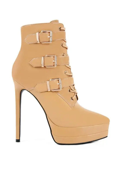 High Heeled Patent PU Stiletto Boot - Image #2