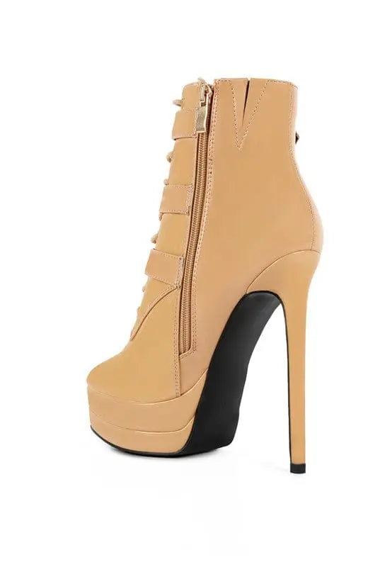 High Heeled Patent PU Stiletto Boot - Image #4