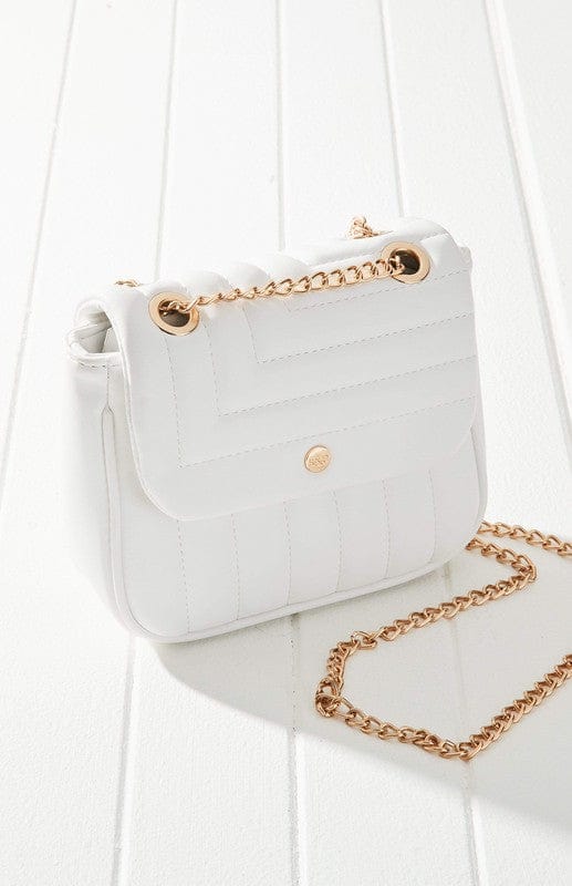 Vegan Leather Quilted Flap Bag