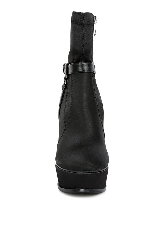 DOESBURG Satin Stiletto Ankle Boot