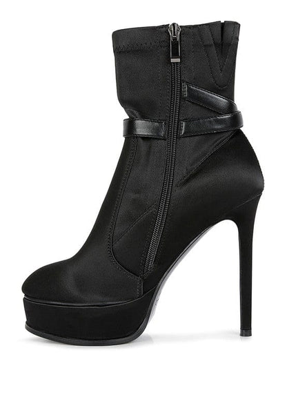 DOESBURG Satin Stiletto Ankle Boot