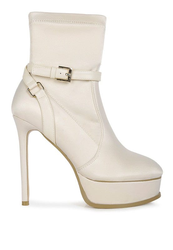 DOESBURG Satin Stiletto Ankle Boot