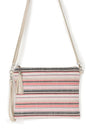 Multicolored-Striped Clutch Crossbody Bag