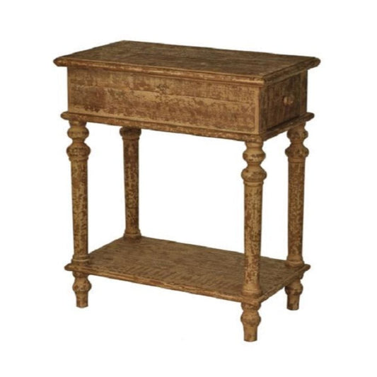 14" X 24" X 30" Brown, 1 Drawer, Pastoral Loft Designed, Wooden - End Table