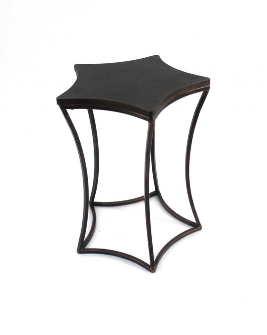 17 X 17 X 22 Bronze Minimalist Industrial Style Metal - End Table