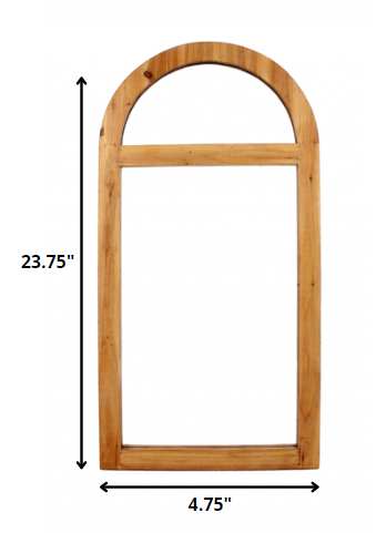 4.75 X 23.75 X 1.25 Brown Rustic With Minimalist Window Frame Dressing  Mirror