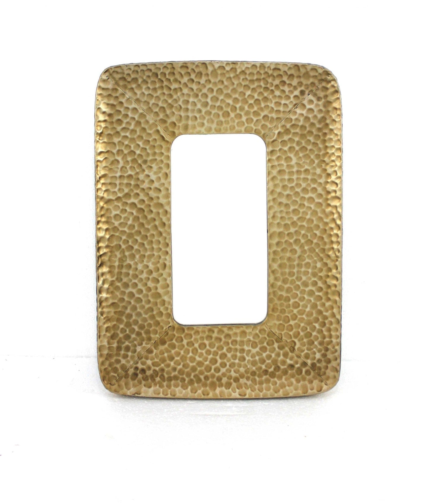27.5 X 20 X 1.75 Gold Coastal Style Cobbly Cosmetic  Mirror