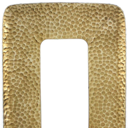27.5 X 20 X 1.75 Gold Coastal Style Cobbly Cosmetic  Mirror