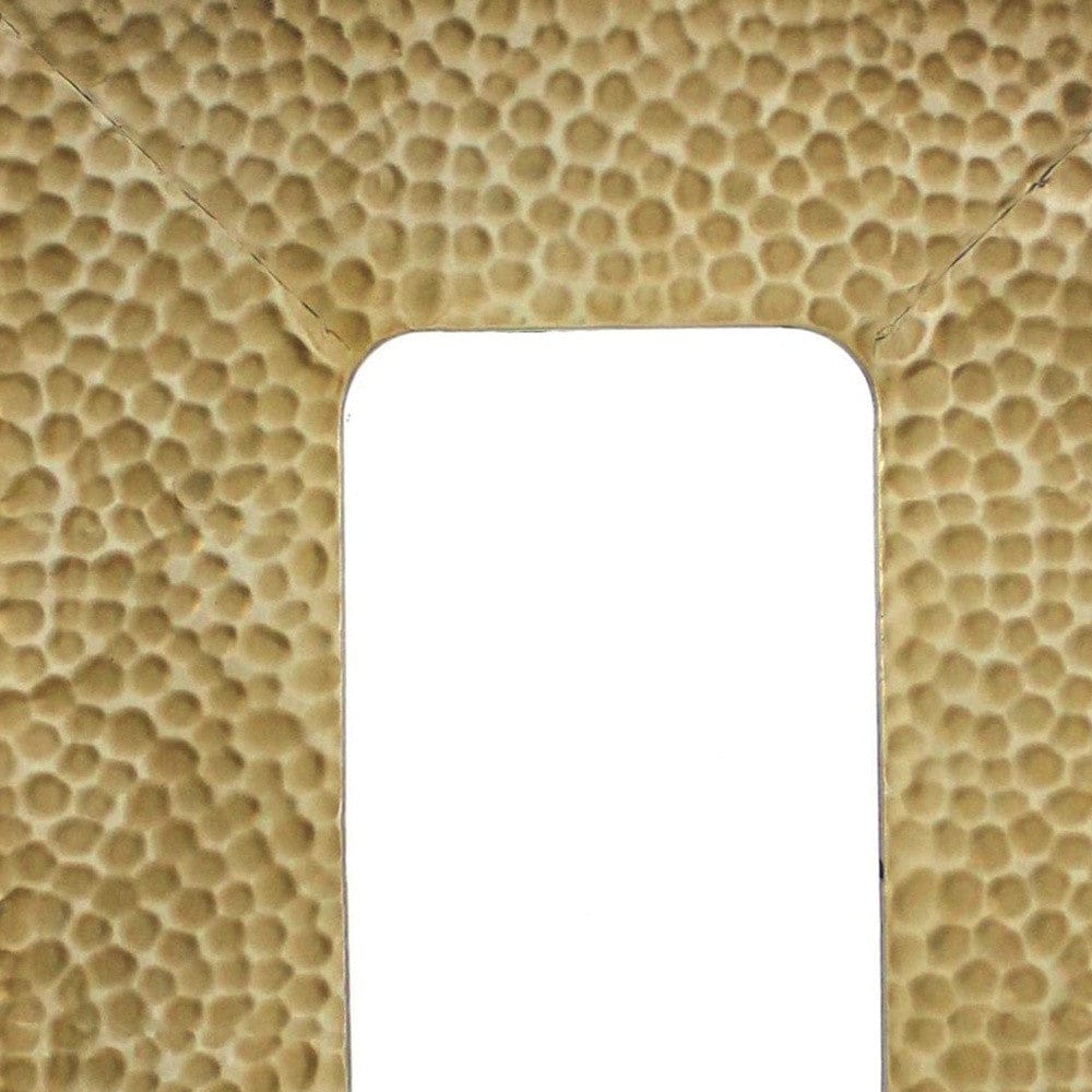 27.5 X 20 X 1.75 Gold Coastal Style Cobbly Cosmetic  Mirror