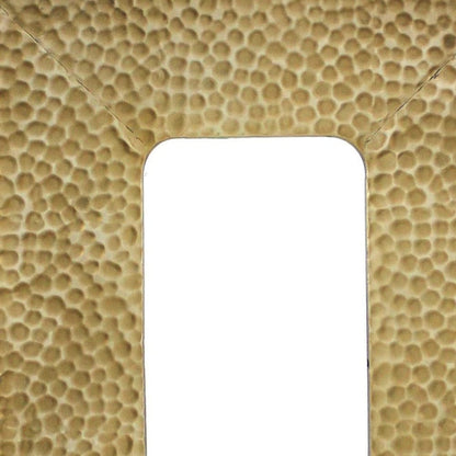 27.5 X 20 X 1.75 Gold Coastal Style Cobbly Cosmetic  Mirror