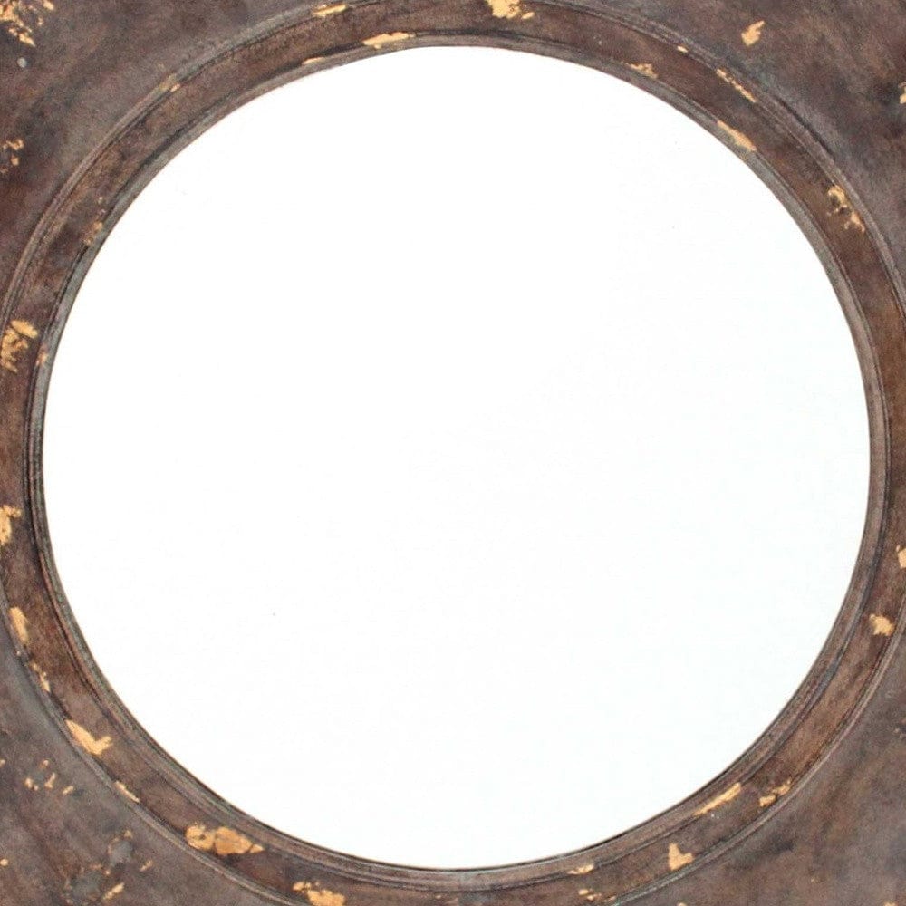 23.5 X 27 X 3.5 Bronze Vintage Round Hexagon Frame - Cosmetic Mirror