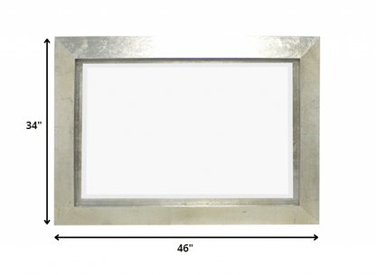 34 X 46 X 2.25 Silver Rectangular  Cosmetic Mirror