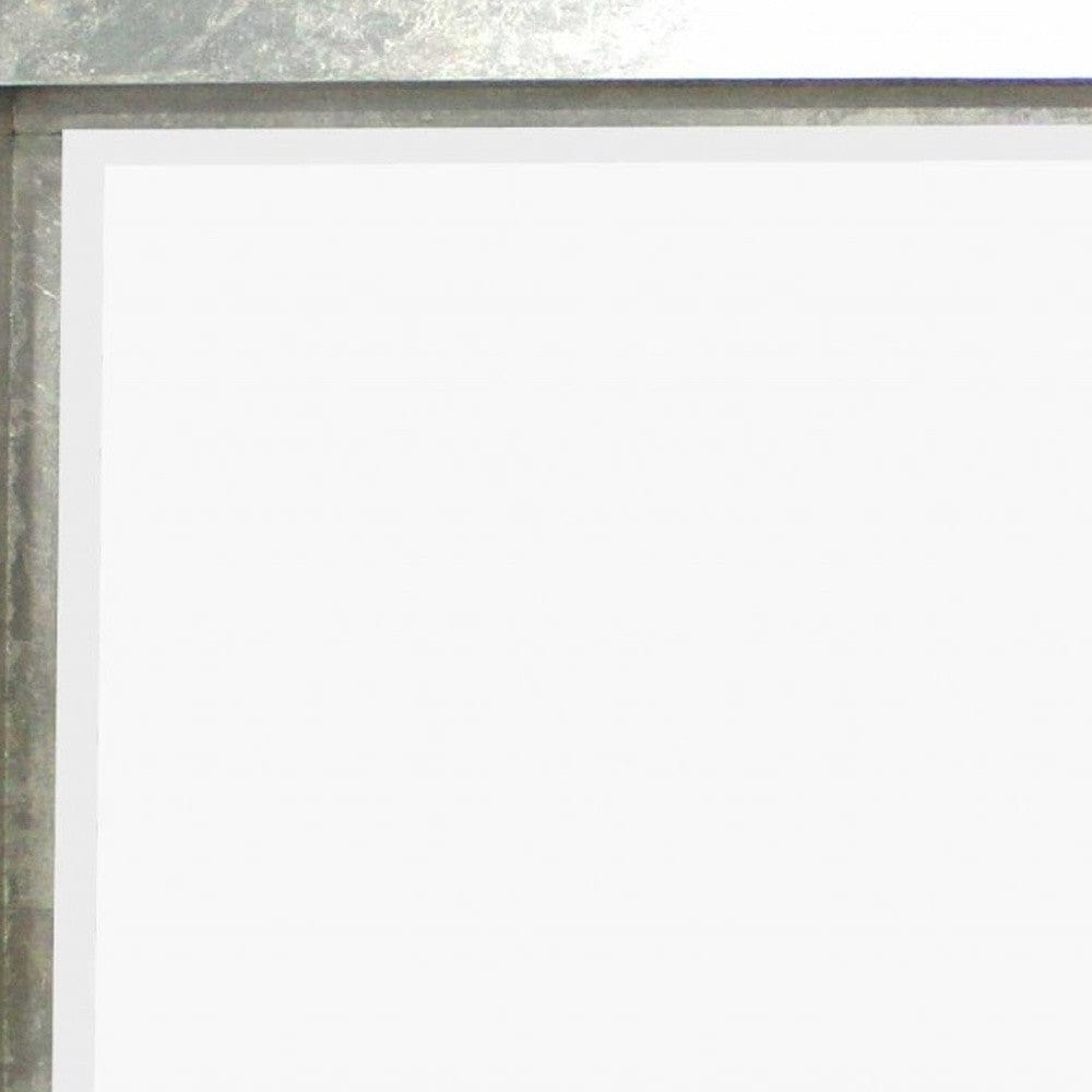 34 X 46 X 2.25 Silver Rectangular  Cosmetic Mirror