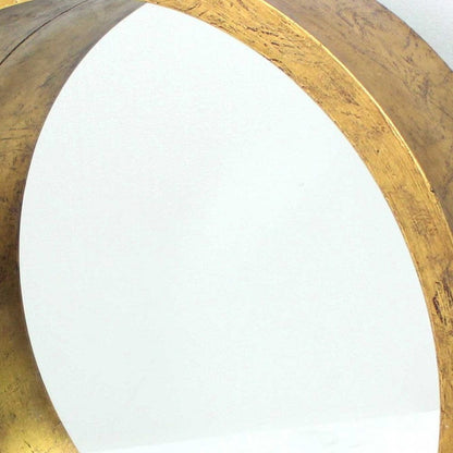 35.75 X 35.75 X 7.75 Gold Round Tray Shaped  Cosmetic Mirror