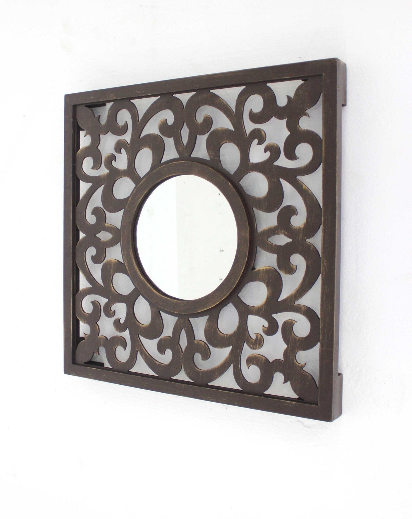 24 X 24 Brown Vintage - Wall Mirror