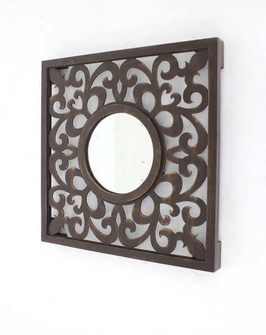 24 X 24 Brown Vintage - Wall Mirror