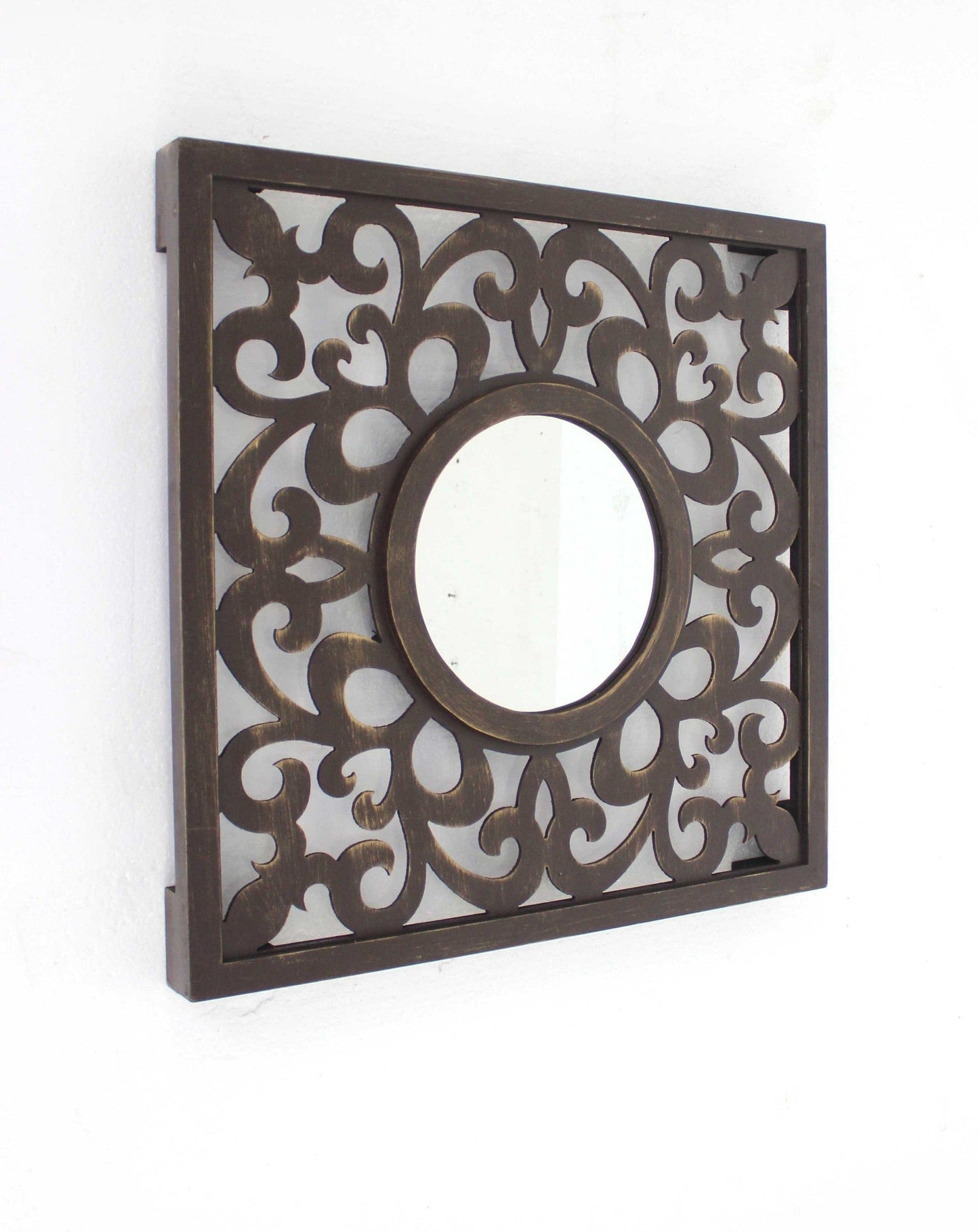 24 X 24 Brown Vintage - Wall Mirror
