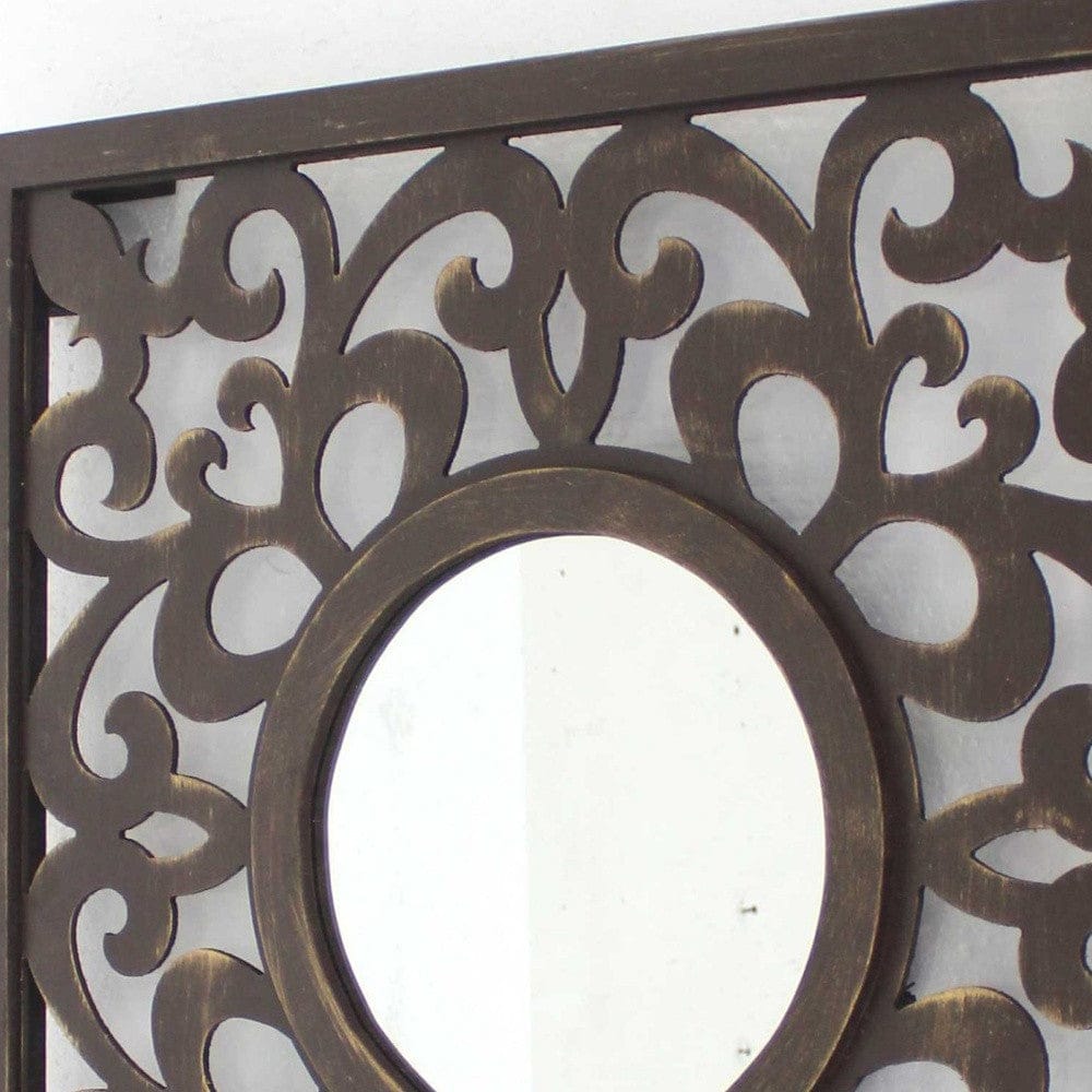 24 X 24 Brown Vintage - Wall Mirror