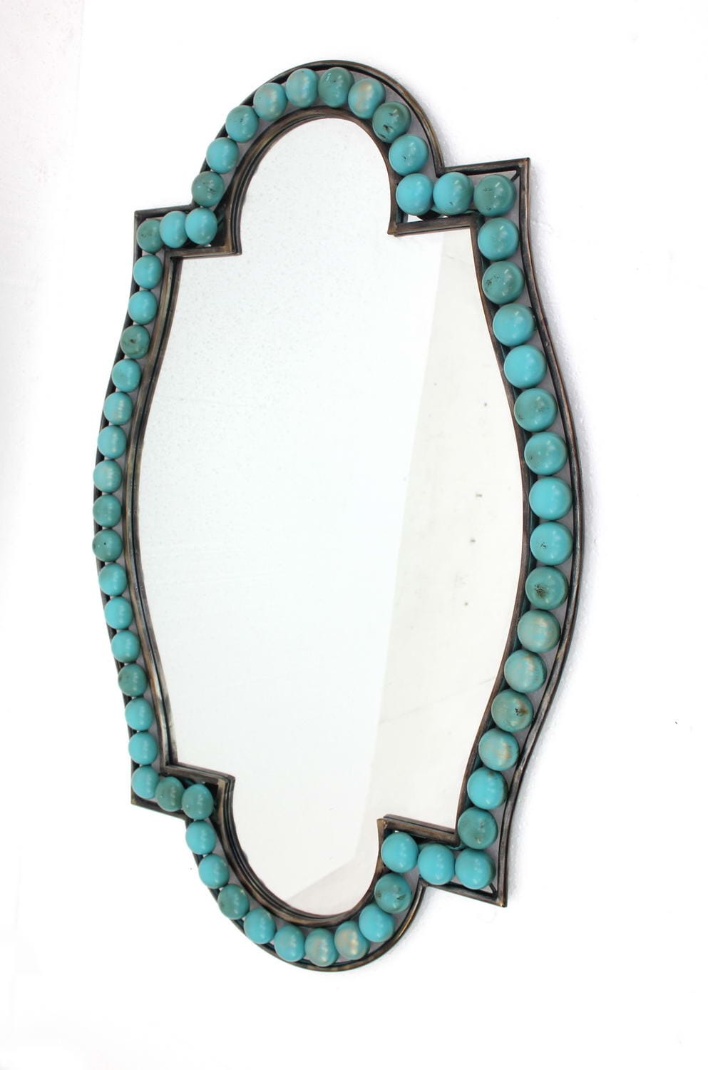 30" X 47" X 1.75" Blue, Metal Frame - Dressing Mirror