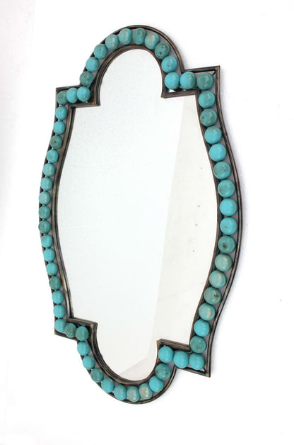 30" X 47" X 1.75" Blue, Metal Frame - Dressing Mirror