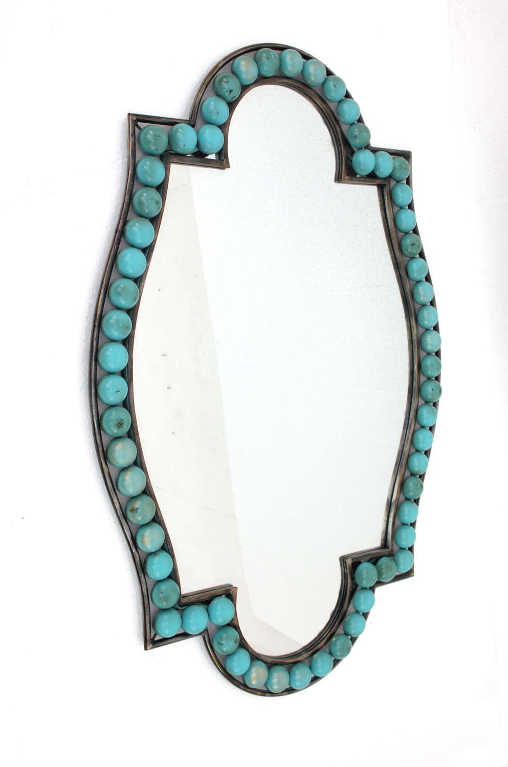 30" X 47" X 1.75" Blue, Metal Frame - Dressing Mirror
