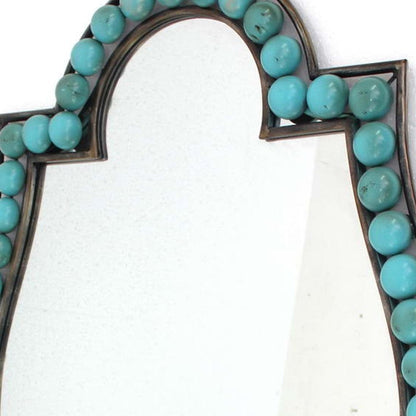 30" X 47" X 1.75" Blue, Metal Frame - Dressing Mirror