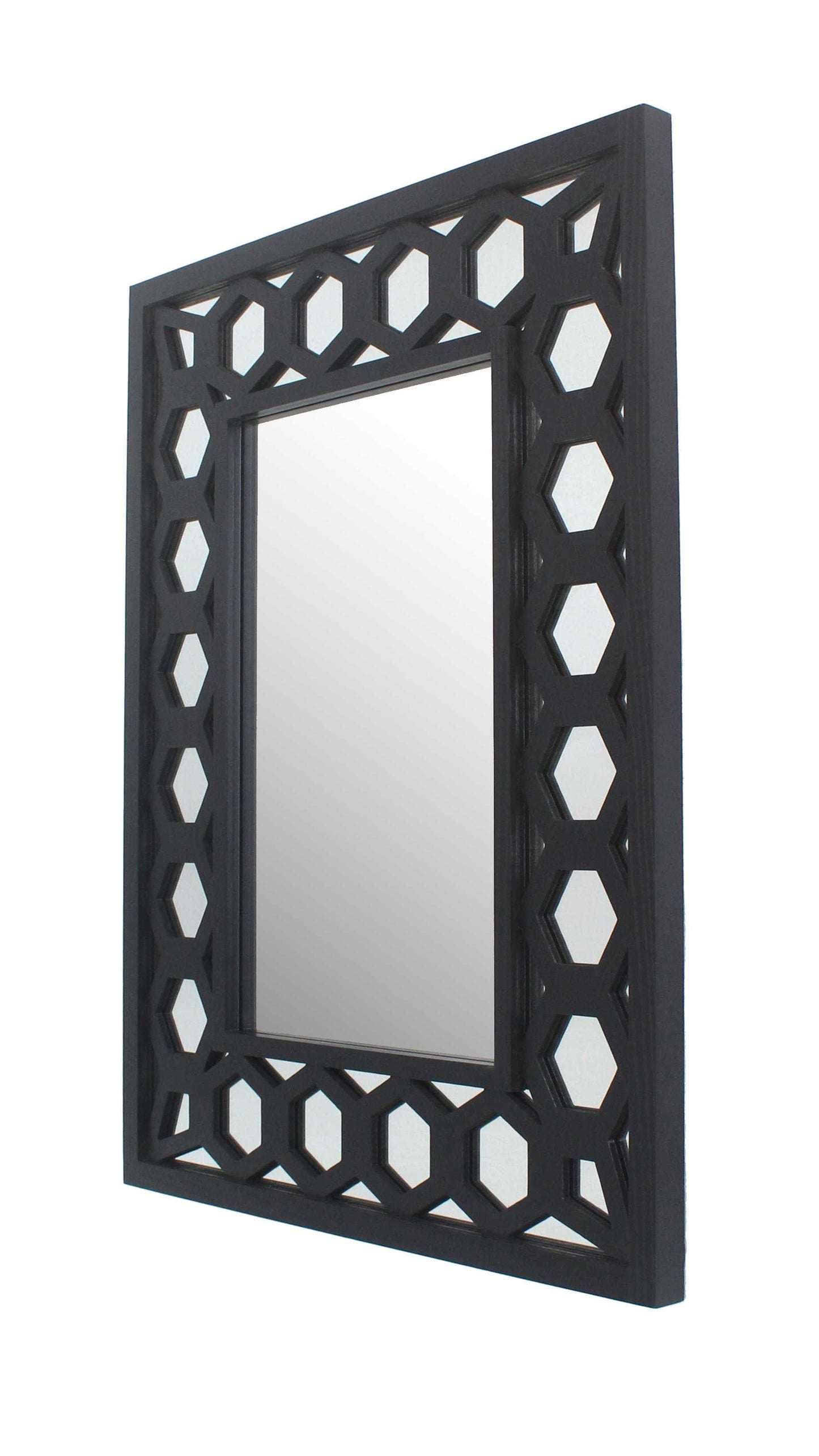 40 X 30 X 2 Black Vintage Dressing - Mirror
